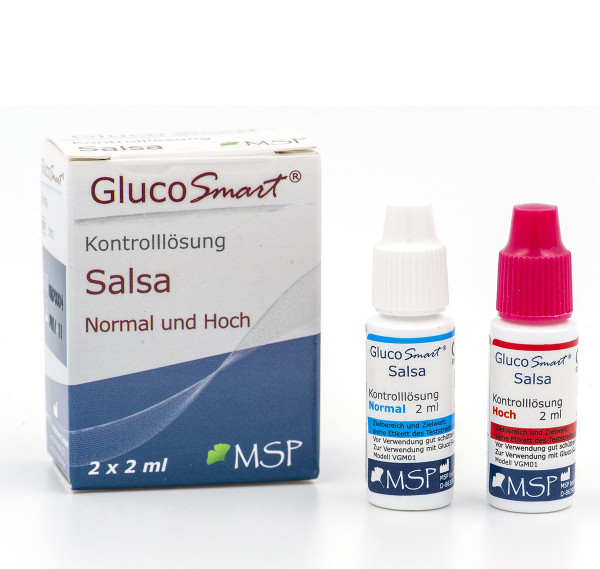 GlucoSmart Salsa Kontrolllösungen Set 2